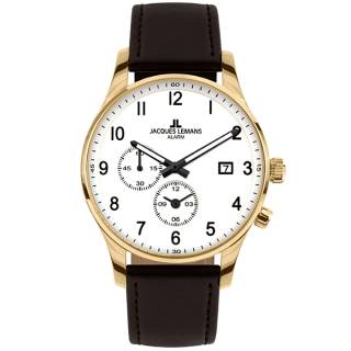 Ρολόι Jacques LEMANS 1-2125D Jacques LEMANS London Black Leather Strap