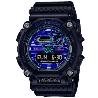 ΡΟΛΟΙ CASIO GA-900VB-1AER CASIO G-SHOCK Chronograph Black Rubber Strap