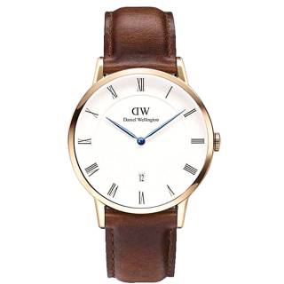 ΡΟΛΟΙ DANIEL WELLINGTON 1100DW DANIEL WELLINGTON Dapper St.Mawes Brown Leather Strap