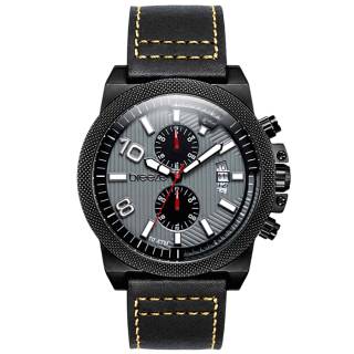 ΡΟΛΟΙ BREEZE  110852.2 BREEZE Renegade Dual Time Black Leather Strap