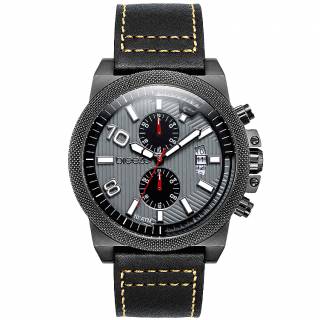 ΡΟΛΟΙ BREEZE 110852.4 BREEZE Renegade Dual Time Black Leather Strap