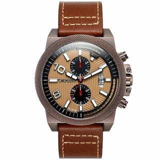 ΡΟΛΟΙ BREEZE 110852.6 BREEZE Renegade Dual Time Brown Leather Strap