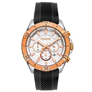 ΡΟΛΟΙ BREEZE 112231.5 BREEZE Sugarcoat Chronograph Black Silicone Strap