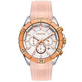 ΡΟΛΟΙ BREEZE 112231.7 BREEZE Sugarcoat Chronograph Pink Silicone Strap