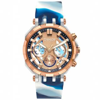 ΡΟΛΟΙ BREEZE 112291.1 BREEZE FanC Dual Time Multicolor Silicone Strap