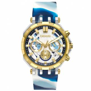 ΡΟΛΟΙ BREEZE 112291.2 BREEZE FanC Dual Time Multicolor Silicone Strap