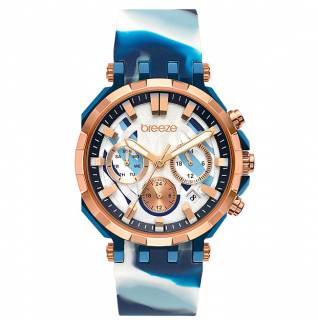 ΡΟΛΟΙ BREEZE 112291.3 BREEZE FanC Dual Time Multicolor Silicone Strap