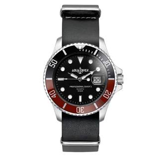 ΡΟΛΟΙ AQUADIVER 14584290L-BLACK AQUADIVER Water Master Black Leather Strap