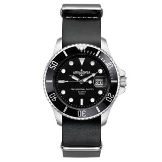 ΡΟΛΟΙ AQUADIVER 14584296L-BLACK AQUADIVER Water Master Black Leather Strap