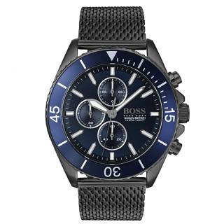 ΡΟΛΟΙ HUGO BOSS  1513702 BOSS Ocean Edition Chronograph Black Stainless Steel Bracelet