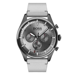 ΡΟΛΟΙ HUGO BOSS  1513710 BOSS Pioneer Chronograph White Leather Strap