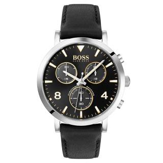 ΡΟΛΟΙ HUGO BOSS  1513766 BOSS Contemporary Spirit Chronograph Black Leather Strap