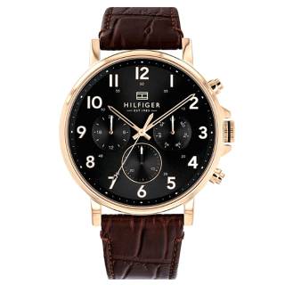 ΡΟΛΟΙ TOMMY HILFIGER 1710379 Τοmmy HILFIGER Dressed Up Brown Leather Strap