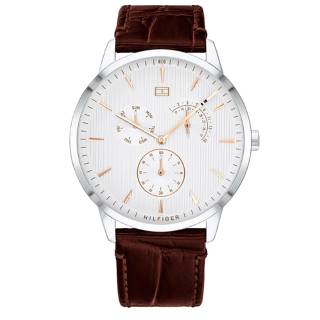 ΡΟΛΟΙ TOMMY HILFIGER 1710389 Τοmmy HILFIGER Dressed Up Brown Leather Strap