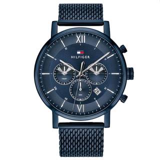 ΡΟΛΟΙ TOMMY HILFIGER 1710397 Τοmmy HILFIGER Mens Chronograph Blue Stainless Steel Bracelet