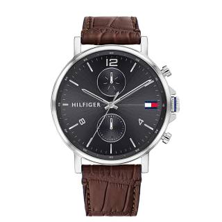 ΡΟΛΟΙ TOMMY HILFIGER 1710416 Τοmmy HILFIGER Daniel Brown Leather Strap