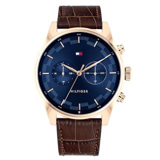 ΡΟΛΟΙ TOMMY HILFIGER 1710423 Tommy HILFIGER Sawyer Brown Leather Strap