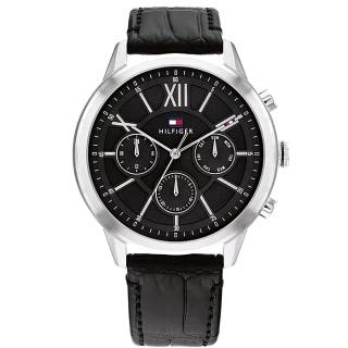 ΡΟΛΟΙ TOMMY HILFIGER 1710527 TOMMY HILFIGER Morrison Multifunction Black Leather Strap