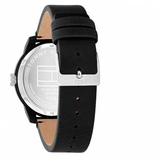 ΡΟΛΟΙ TOMMY HILFIGER 1710542 TOMMY HILFIGER Casual Black Leather Strap