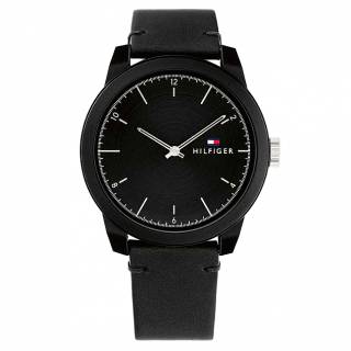 ΡΟΛΟΙ TOMMY HILFIGER 1710542 TOMMY HILFIGER Casual Black Leather Strap