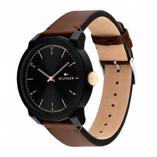 ΡΟΛΟΙ TOMMY HILFIGER 1710544 TOMMY HILFIGER Casual Brown Leather Strap