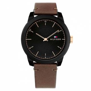 ΡΟΛΟΙ TOMMY HILFIGER 1710544 TOMMY HILFIGER Casual Brown Leather Strap