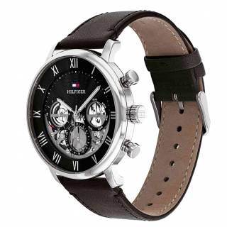 ΡΟΛΟΙ TOMMY HILFIGER 1710565 TOMMY HILFIGER Dressed Black Leather Strap