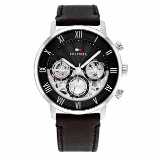 ΡΟΛΟΙ TOMMY HILFIGER 1710565 TOMMY HILFIGER Dressed Black Leather Strap