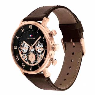 ΡΟΛΟΙ TOMMY HILFIGER 1710566 TOMMY HILFIGER Dressed Brown Leather Strap