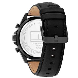 ΡΟΛΟΙ TOMMY HILFIGER 1710654 Tommy HILFIGER Multifunction Black Leather Strap