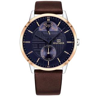 ΡΟΛΟΙ TOMMY HILFIGER 1791605 Τοmmy HILFIGER Hunter Multifunction Brown Leather Strap