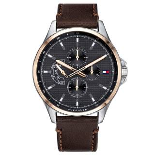 ΡΟΛΟΙ TOMMY HILFIGER  1791615 Τοmmy HILFIGER Casual Brown Leather Strap