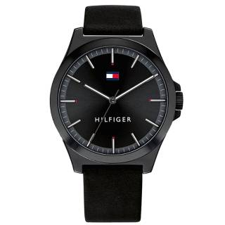 ΡΟΛΟΙ TOMMY HILFIGER 1791715 Τοmmy HILFIGER Barclay Black Leather Strap