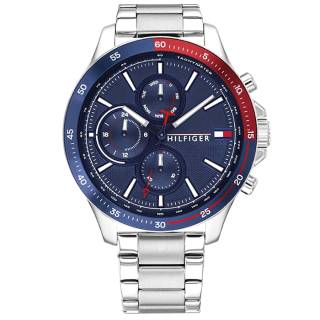 ΡΟΛΟΙ TOMMY HILFIGER 1791718 Τοmmy HILFIGER Mens Silver Stainless Steel Bracelet