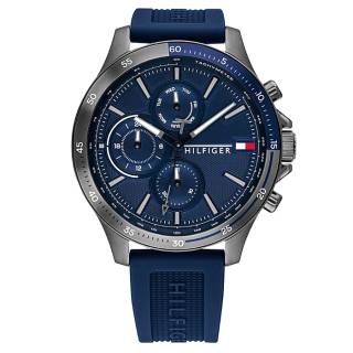 ΡΟΛΟΙ TOMMY HILFIGER 1791721 Τοmmy HILFIGER Bank Multifunction Blue Silicone Strap