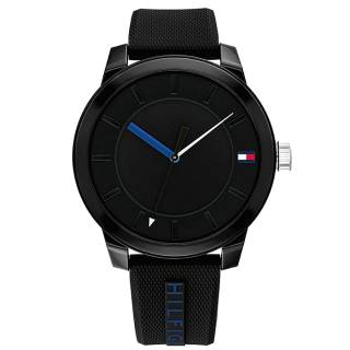 ΡΟΛΟΙ TOMMY HILFIGER 1791744 Τοmmy HILFIGER Denim Black Silicone Strap