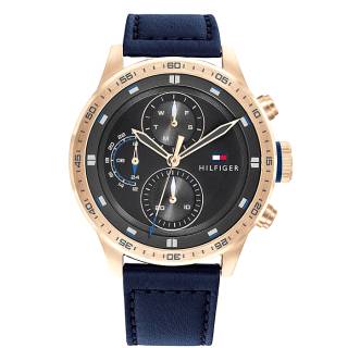 ΡΟΛΟΙ TOMMY HILFIGER 1791808 Tommy HILFIGER Trent Blue Leather Strap