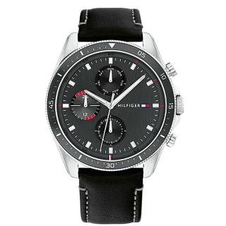 ΡΟΛΟΙ TOMMY HILFIGER 1791838 Tommy HILFIGER Parker Black Leather Strap