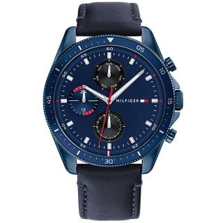 ΡΟΛΟΙ TOMMY HILFIGER 1791839 Tommy HILFIGER Patrick Blue Leather Strap