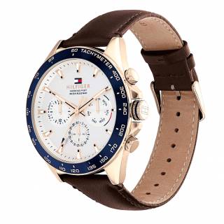 ΡΟΛΟΙ TOMMY HILFIGER 1791966 Tommy HILFIGER Sport Brown Leather Strap