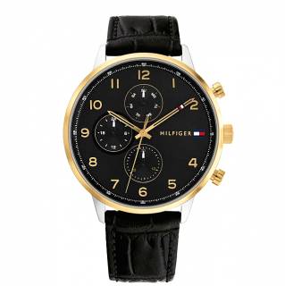 ΡΟΛΟΙ TOMMY HILFIGER 1791986 Tommy HILFIGER Casual Black Leather Strap