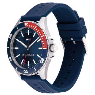 ΡΟΛΟΙ TOMMY HILFIGER 1792009 Tommy HILFIGER Mens Blue Silicone Strap