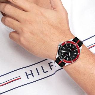 ΡΟΛΟΙ TOMMY HILFIGER 1792010 Tommy HILFIGER Logan Two Tone Fabric Strap