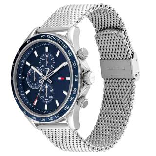 ΡΟΛΟΙ TOMMY HILFIGER 1792018 Tommy HILFIGER Mens Silver Stainless Steel Bracelet