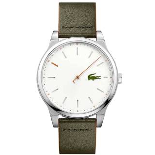 ΡΟΛΟΙ LACOSTE  2010967 LACOSTE Kyoto Olive Green Leather Strap