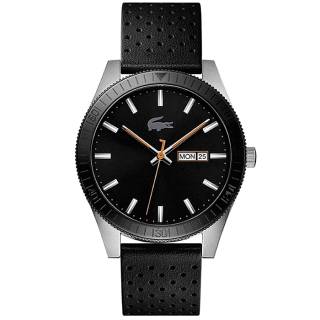 ΡΟΛΟΙ LACOSTE  2010982 LACOSTE Lacoste Legacy Black Leather Strap