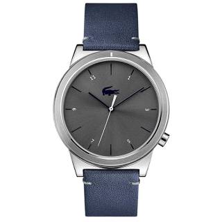 ΡΟΛΟΙ LACOSTE  2010989 LACOSTE Motion Blue Leather Strap