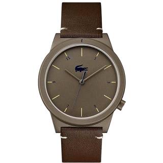 ΡΟΛΟΙ LACOSTE  2010992 LACOSTE Motion Brown Leather Strap