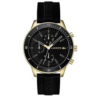 ΡΟΛΟΙ LACOSTE  2010994 LACOSTE Key West Black Silicone Strap