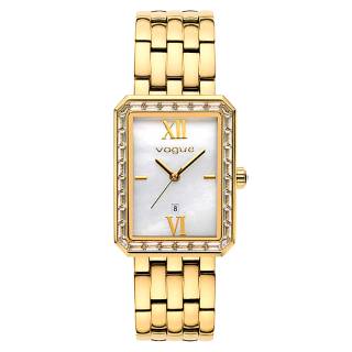 ΡΟΛΟΙ VOGUE  2020613742 VOGUE Octagon Zircons Gold Stainless Steel Bracelet